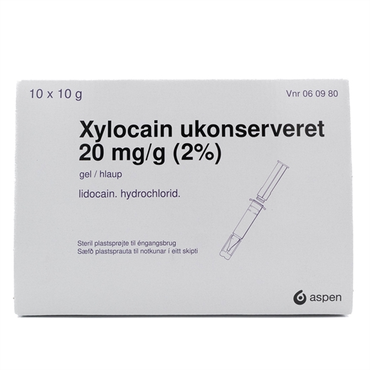 Xylocain ukonserveret