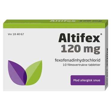 Altifex tabletter mod allergi uden øget træthed 120 mg 10 stk 