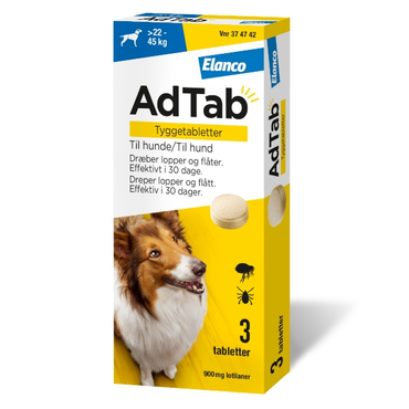 AdTab tyggetabletter til hunde > 22 - 45 kg