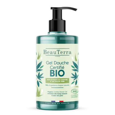 BeauTerra Organic Shower Gel Hemp & Aloe Vera